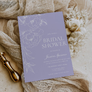Vintage Lavender Bridal Shower Invitation