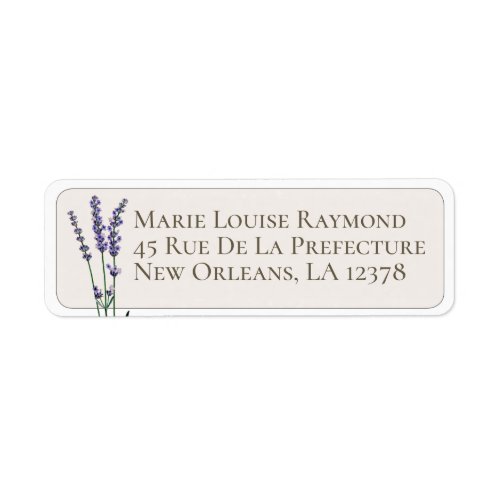 Vintage Lavender Custom Return Address Label