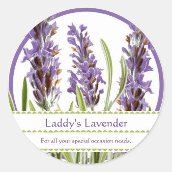 Vintage Lavender Custom Stickers by Lilleaf at Zazzle