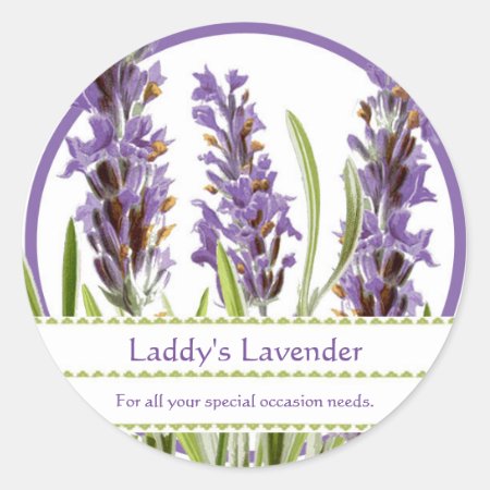 Vintage Lavender Custom Stickers