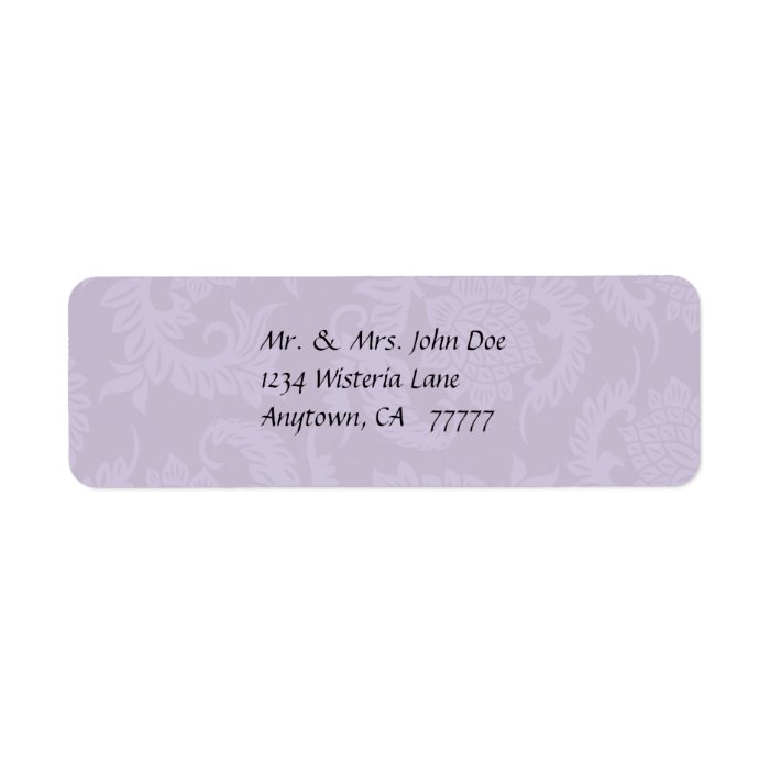 Vintage Lavender Damask Address Label