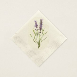 Vintage lavender disposable napkin