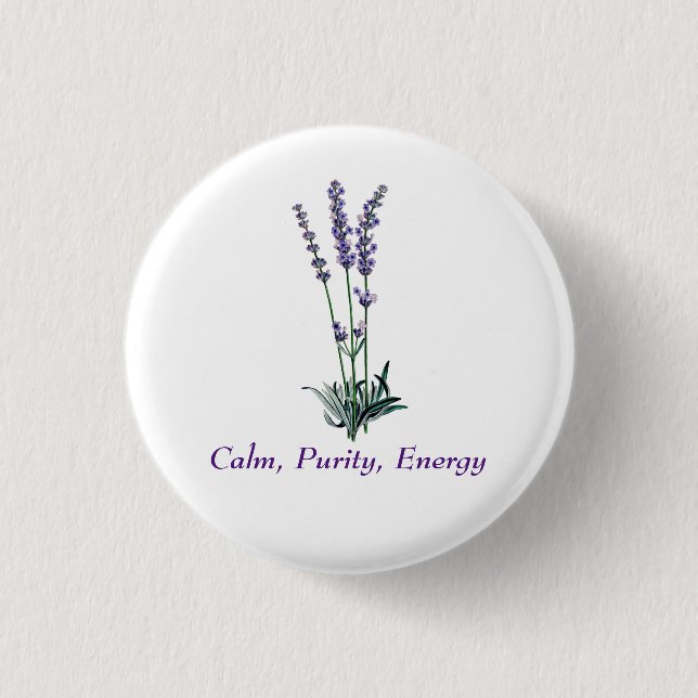 Vintage Lavender Flower Button (Front)