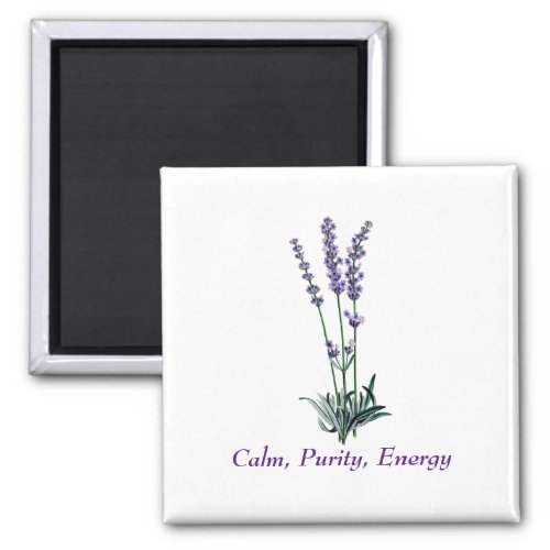 Vintage Lavender Flower Magnet