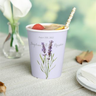 Vintage lavender for wedding no2 paper cups
