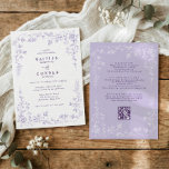 Vintage Lavender French Floral Wedding Invitation<br><div class="desc">Soft lavender tones bring a romantic and timeless feel to this vintage French wedding invitation, perfect for an elegant and refined celebration. The design features a graceful chinoiserie floral frame with delicate floral artwork inspired by Victorian botanical illustration and classic toile de jouy patterns. The front beautifully presents your wedding...</div>