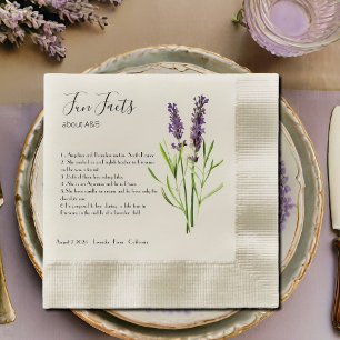 Vintage lavender - Fun Facts Napkins