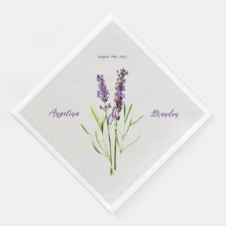 Vintage lavender  in light gray  -  wedding