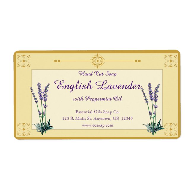 Vintage Lavender Label (Front)
