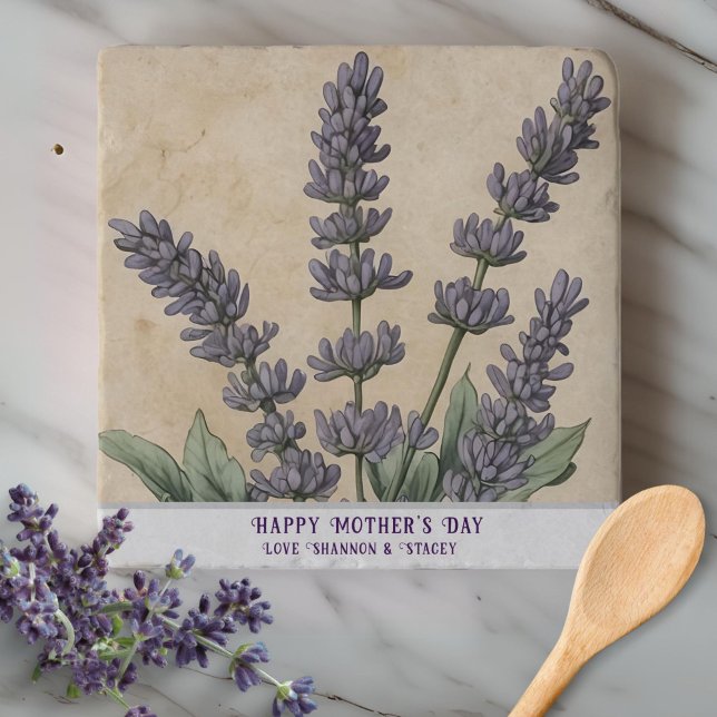 Vintage Lavender Magnetic Herbal Keepsake Box  Trivet (Vintage Lavender Cooking Trivet for Pots, Herbal Apothecary for Mother's Day / Garden Lovers)