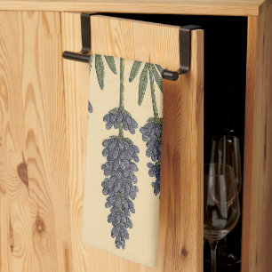 Vintage Lavender on Weathered Paper Kitchen Towel