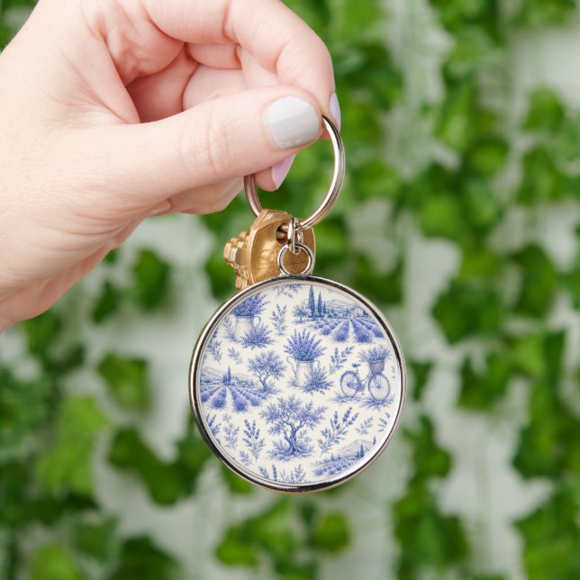 vintage lavender pattern keychain (Hand)