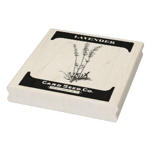 Vintage Lavender Seed Packet Rubber Art Stamp