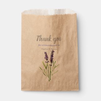 Vintage lavender - Thank you for weddings Favor Bag
