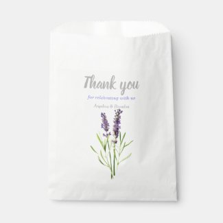 Vintage lavender - Thank you for weddings Favor Bag
