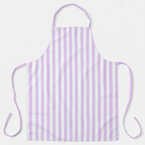 Vintage Lavender  White Stripes Striped Apron