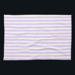 Vintage Lavender & White Stripes Striped Kitchen Towel<br><div class="desc">Modern vintage striped design. Vertical stripes pattern design in chic french classic elegant lavender pastel lilac purple and white color. Lavender  and white wedding color striped kitchen towel</div>