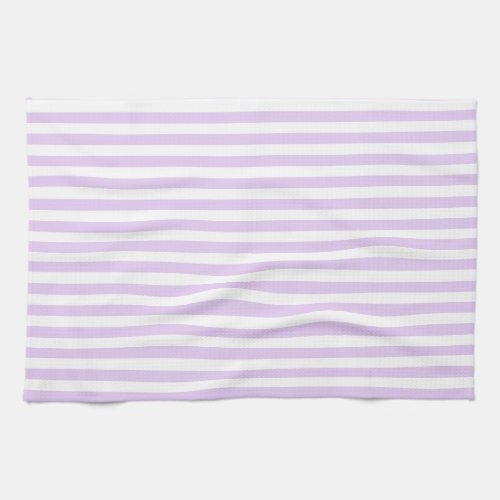 Vintage Lavender  White Stripes Striped Kitchen Towel
