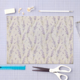 Vintage Lavender Wildflower Tissue Paper