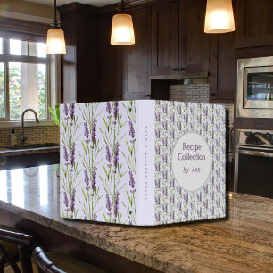 Vintage Lavender - your recipes 3 Ring Binder