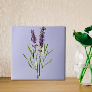 Vintage lavenders ceramic tile