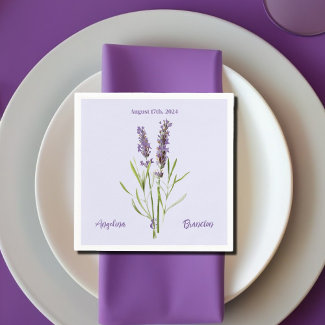 Vintage lavenders for wedding  napkins