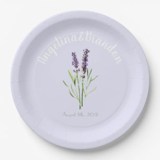 Vintage Lavenders  for weddings Paper Plates