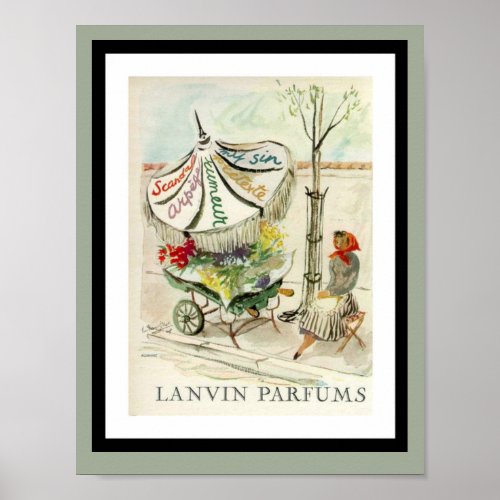 Vintage Lavin Parfums Advertisement Poster