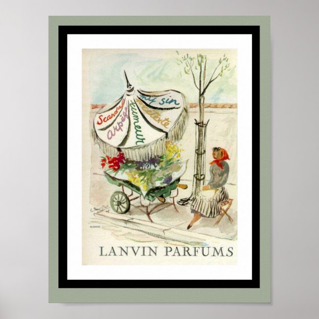 Vintage Lavin Parfums Advertisement Poster (Front)