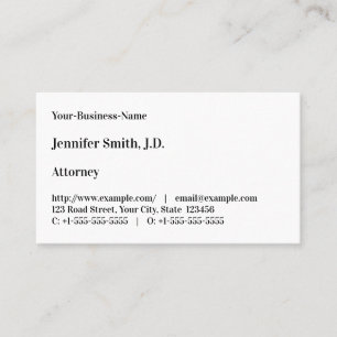 Vintage Law Professional Business Card