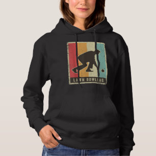 Vintage Lawn Bowling Sport Retro Poster 1426 Hoodie