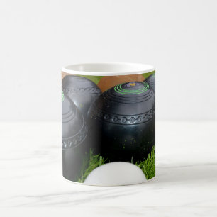 Vintage Lawn Bowls And Jack, Coffee Mug