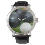 Vintage Lawn Bowls And Jack, Mens Wristwatch