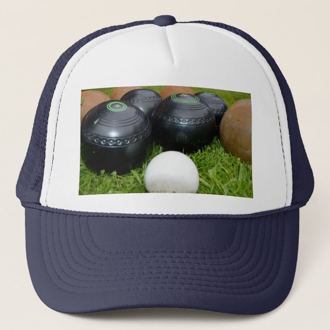 Vintage Lawn Bowls And Jack, Trucker Hat  (Front)