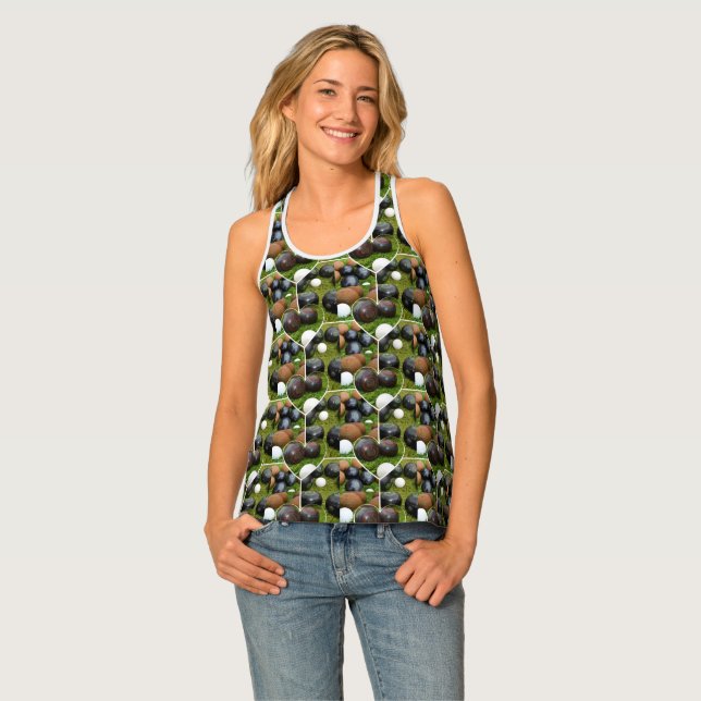Vintage Lawn Bowls Collection,  Tank Top (Front Full)