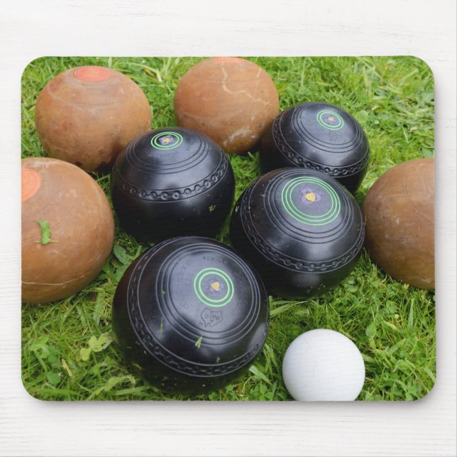 Vintage Lawn Bowls, Mouse Pad (Front)