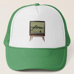 Vintage Lawn Bowls On Analog Television, Trucker Hat
