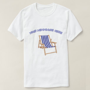 Vintage Lawn Chair Custom Message Summer Graphic T-Shirt