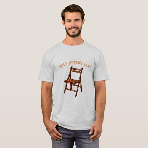 Vintage Lawn Chair Custom Message Summer Graphic  T_Shirt
