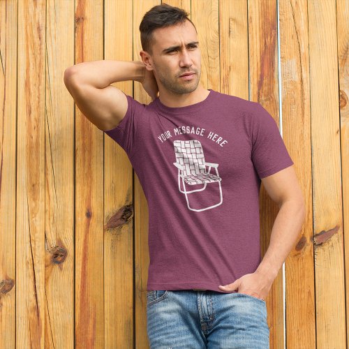Vintage Lawn Chair Custom Message Summer Graphic Tri_Blend Shirt