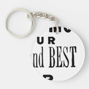 Vintage lawn mower advert keychain