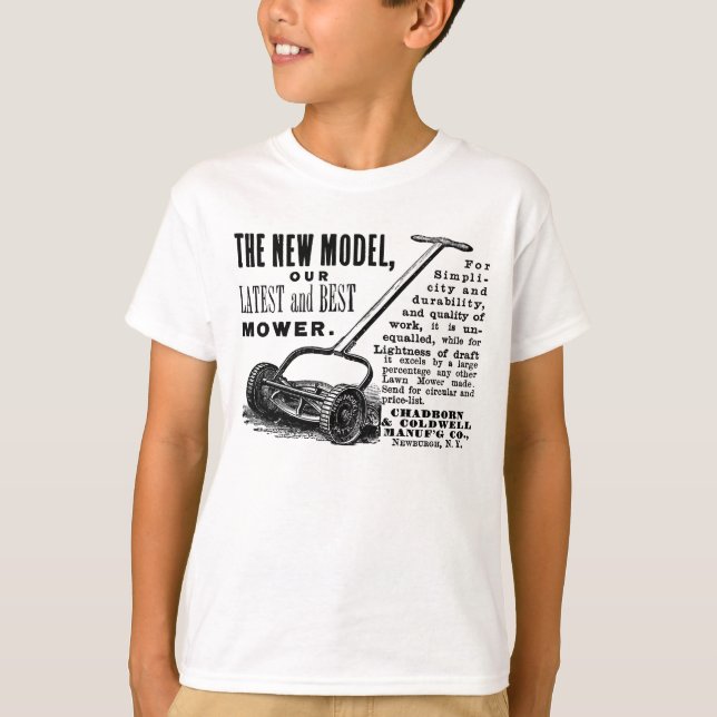 Vintage lawn mower advert T-Shirt (Front)