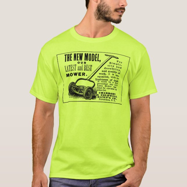 Vintage lawn mower advert T-Shirt (Front)