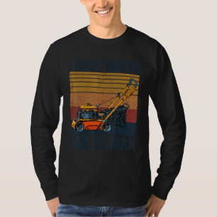 Vintage Lawn Mower Grass Waits For No Man Grass Ga T-Shirt