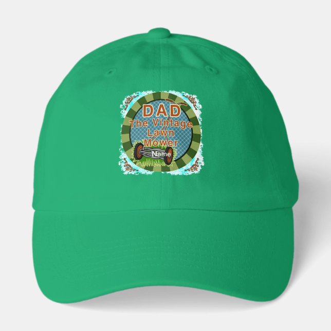 Vintage Lawn Mower  hat (Front)