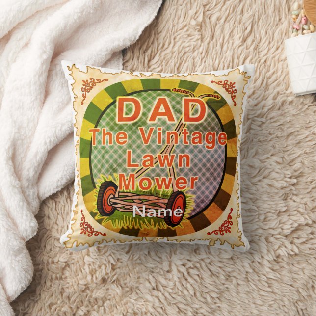 Vintage Lawn Mower pillow  (Blanket)