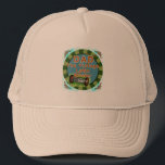 Vintage Lawn Mower  Trucker Hat<br><div class="desc">Vintage Lawn Mower hat by ArtMuvz Illustration. matching dad apparel, dad t-shirts, fathers day gifts for husband, father, Grandpa. Dad T-shirt, birthday gift and gardening apparel. To personalize add your name or add text instead. Customize this lawn mower shirt to make it uniquely yours or to give as a personalized...</div>