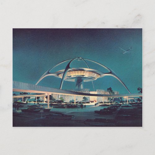 Vintage LAX Los Angeles Airport Postcard