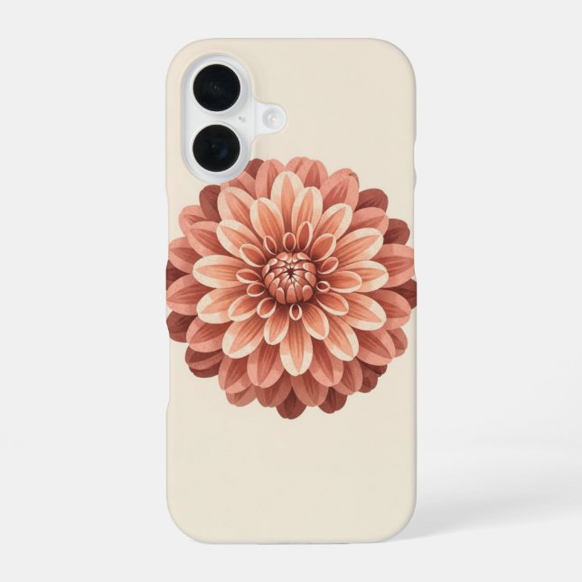 Vintage Layered Dahlia iPhone Case (Back)