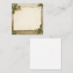 Vintage Leaf Border Parchment Note Card
